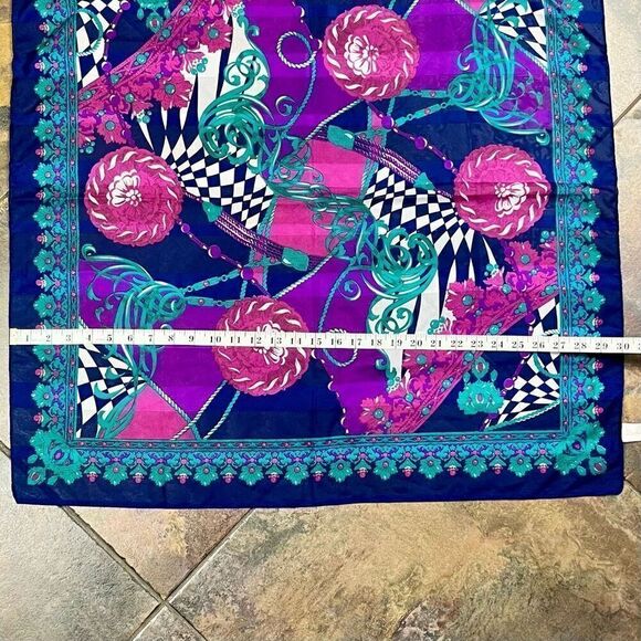 Berkshire Multicolor Abstract Women’s Square Scarf - Picture 2 of 7